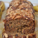 Banana bread with almond topping