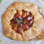 Peach and apricot galette with lemon thyme