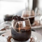 Chocolate dream cake in a glass