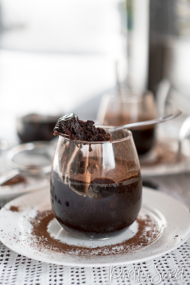 Chocolate dream cake in a glas
