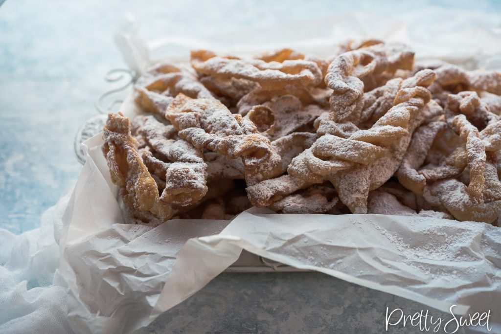 Chiacchiere aka angel wings fried pastry