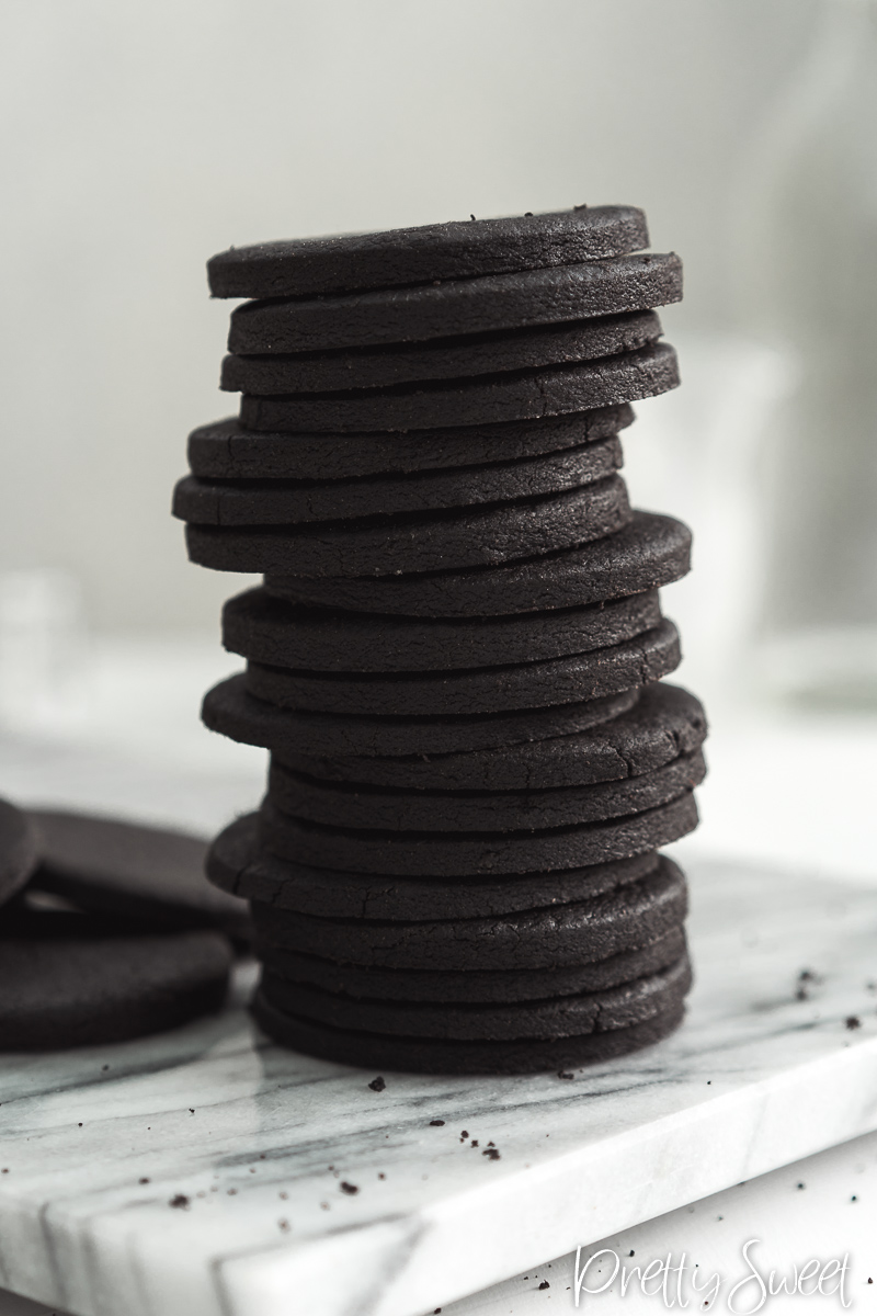 Black Cocoa Shortbread Cookies - PrettySweet