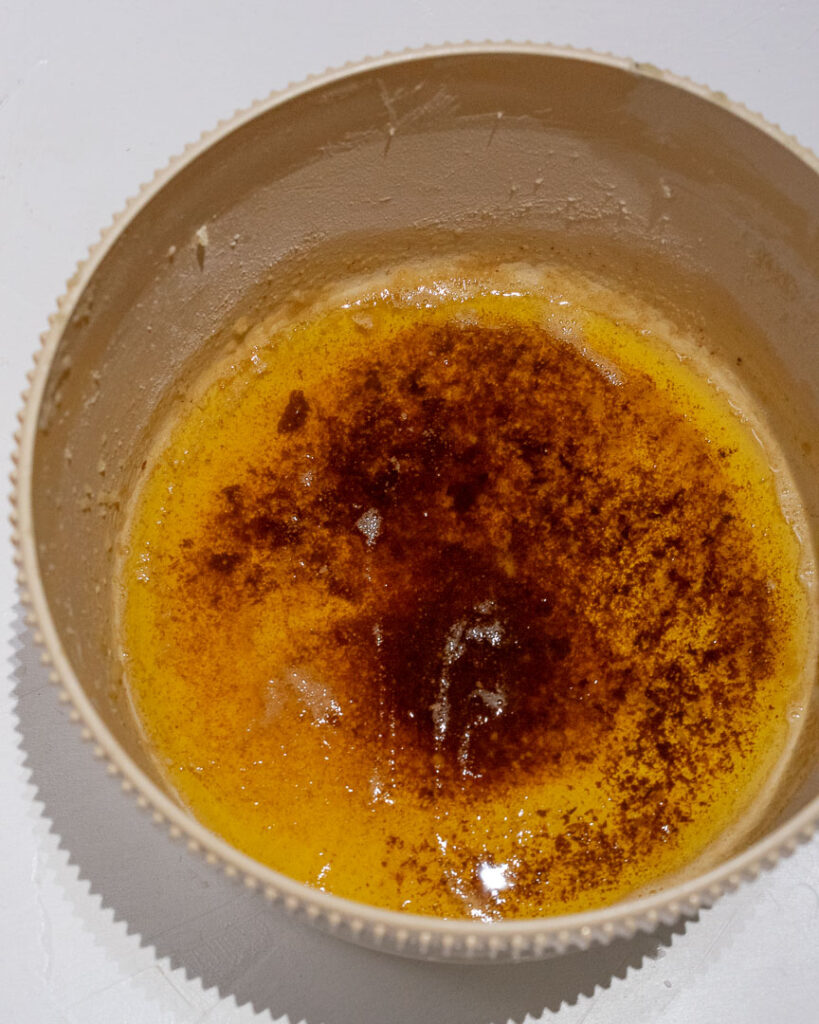 liquid browned buttter in a bowl